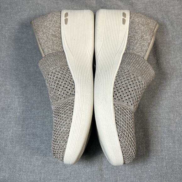 Womens 9 Skechers Pier-Lite Wow Factor Taupe Knit Shoes Loafer Wedge Stretch - Picture 4 of 7